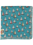 Robert Talbott Teal Sailboat Estate 1950 Self Fringe Pocket Square 21799-02 - Spring 2015 Collection Pocket Squares | Sam's Tailoring Fine Men's Clothing