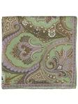 Robert Talbott Green Silk Paisley Design 16½-Inch Pocket Square 30276-03 - Spring 2015 Collection Pocket Squares | Sam's Tailoring Fine Men's Clothing