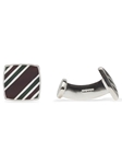 Robert Talbott Sepia/Green Square Enamel Stripe Cufflink LC1279-01 - Spring 2015 Collection Cufflinks | Sam's Tailoring Fine Men's Clothing