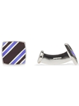Robert Talbott Sepia/Audrey Square Enamel Stripe Cufflink LC1279-03 - Spring 2015 Collection Cufflinks | Sam's Tailoring Fine Men's Clothing