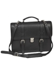Aston Leather Black Double Compartment Briefcase 211-BC - Spring 2016 Collection Business and Travel Essentials | Sam's Tailoring Fine Men's Clothing
