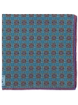 Robert Talbott Teal RT Pocket Square 16½ Inches 30268-02 - Spring 2015 Collection Pocket Squares | Sam's Tailoring Fine Men's Clothing