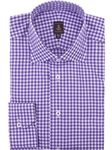 Robert Talbott Violet Check Wide Spread Collar Trim RT Sutter Dress Shirt 9113LB3V-02 - Fall 2014 Collection Dress Trim Shirts | Sam's Tailoring Fine Men's Clothing