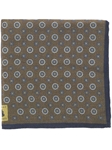 Robert Talbott Brown Medallion Print RT Pocket Square 10035-05 - Fall 2014 Collection Pocketsquares | Sam's Tailoring Fine Men's Clothing