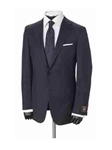 Hickey Freeman Navy Glencheck Traveler Suit 45300504B003 - Fall 2014 Collection Suits | Sam's Tailoring Fine Men's Clothing