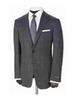 Hickey Freeman Charcoal Windowpane Flannel Suit 45301501B003 - Fall 2014 Collection Suits | Sam's Tailoring Fine Men's Clothing