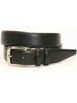 Torino Leather X-Long Pebble Grained Calfskin Belt - Black 54200X - Big and Tall Belt Collection | Sam's Tailoring Fine Men's Clothing