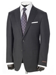 Hickey Freeman Charcoal with Mauve Stripe Tasmanian Suit 45303011B003 - Spring 2015 Collection Suits | Sam's Tailoring Fine Men's Clothing