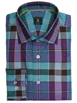 Robert Talbott Aster Windowpane Check Design Wide Spread Collar Crespi III Trim Fit Sport Shirt TSM440KK-01 - Spring 2015 Collection Sport Shirts | Sam's Tailoring Fine Men's Clothing