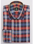 Robert Talbott Chili Plaid Check Design Wide Spread Collar Trim Fit Crespi III Sport Shirt TSM440CC-03 - Sport Shirts | Sam's Tailoring Fine Men's Clothing