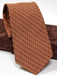 Robert Talbott Orange Black with Floral Pattern Seven Fold Tie - Spring 2015 Collection Seven Fold Ties | Sam's Tailoring Fine Men's Clothing