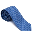 Robert Talbott Blue with Loose Fishnet Geometric Design Pebble Beach Silk Seven Fold Tie 51897M0-04 - Spring 2016 Collection Seven Fold Ties | Sam's Tailoring Fine Men's Clothing