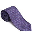 Robert Talbott Purple with Floral Geometric Design Pebble Beach Silk Seven Fold Tie 51896M0-03 - Fall 2015 Collection Seven Fold Ties | Sam's Tailoring Fine Men's Clothing
