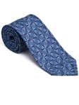 Robert Talbott Navy with Floral Geometric Design Pebble Beach Silk Seven Fold Tie 51896M0-05 - Fall 2015 Collection Seven Fold Ties | Sam's Tailoring Fine Men's Clothing