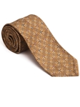 Robert Talbott Gold with Floral Geometric Design Pebble Beach Silk Seven Fold Tie 51896M0-06 - Spring 2016 Collection Seven Fold Ties | Sam's Tailoring Fine Men's Clothing
