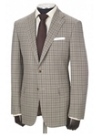 Hickey Freeman Tan Mini Check Summer Sport Coat 51501211B004 - Spring 2015 Collection Sport Coats and Blazers | Sam's Tailoring Fine Men's Clothing