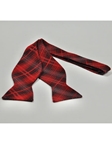 IKE Behar Black Red with Plaid Check Design Silk Bow Tie SAMSTAILORINGIMG-0044 - Spring 2015 Collection Bow Ties | Sam's Tailoring Fine Men's Clothing