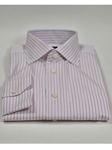 Robert Talbott White Pink Stripes Medium Spread Collar Estate Dress Shirt SAMSTAILORINGIMG-0075 - Spring 2015 Collection Dress Shirts | Sam's Tailoring Fine Men's Clothing