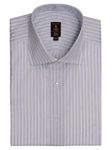 Robert Talbott Blue with Stripes Wide Spread Collar Cotton Estate Sutter Dress Shirt F2230B32-73 - Dress Shirts | Sam's Tailoring Fine Men's Clothing