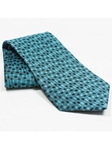 Jhane Barnes Turquoise with Geometric Design Silk Tie JLPJBT0017 - Ties or Neckwear | Sam's Tailoring Fine Men's Clothing