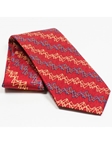 Jhane Barnes Red Orange with Lightning Stripes Design Silk Tie JLPJBT0020 - Ties or Neckwear | Sam's Tailoring Fine Men's Clothing
