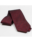 Jhane Barnes Maroon Stripes with Floral Design Silk Tie JLPJBT0058 - Ties or Neckwear | Sam's Tailoring Fine Men's Clothing