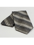 Jhane Barnes Gray Cream with Stripes Silk Tie JLPJBT0078 - Ties or Neckwear | Sam's Tailoring Fine Men's Clothing