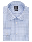 Ike Behar Black Label Regular Fit Check Dress Shirt Blue Ice 28B0726-450 - Dress Shirts | Sam's Tailoring Fine Men's Clothing