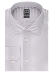 Ike Behar Black Label Regular Fit Stripe Dress Shirt Thistle 28B0755-538 - Dress Shirts | Sam's Tailoring Fine Men's Clothing