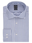Ike Behar Black Label Regular Fit Stripe Dress Shirt Blue 28B0766-400 - Dress Shirts | Sam's Tailoring Fine Men's Clothing