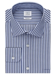 Ike by Ike Regular Fit Stripe Non Iron Dress Shirt Stream 28I0400-427 - Dress Shirts | Sam's Tailoring Fine Men's Clothing