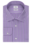 Ike by Ike Regular Fit Check Non Iron Dress Shirt Purple 28I0413-500 - Dress Shirts | Sam's Tailoring Fine Men's Clothing