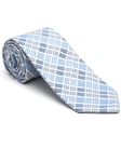 Robert Talbott Sky with Check Design Peninsula Estate Tie 43860I0-01 - Spring 2016 Collection Estate Ties | Sam's Tailoring Fine Men's Clothing