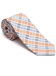 Robert Talbott Orange with Check Design Peninsula Estate Tie 43860I0-03 - Spring 2016 Collection Estate Ties | Sam's Tailoring Fine Men's Clothing