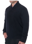 Robert Talbott Navy Seacliff II Shawl Collar Sweater LS721-05 - Fall 2015 Collection Sweaters | Sam's Tailoring Fine Men's Clothing