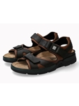 Dark Brown Textile Lining Se Pu Sole Men Sandal | Mephisto Sandals Collection | Sam's Tailoring Fine Men's Clothing