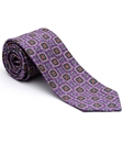 Robert Talbott Purple with Medallion Yarn-Dyed Overprint Seven Fold Tie 51153M0-05 - Spring 2016 Collection Seven Fold Ties | Sam's Tailoring Fine Men's Clothing