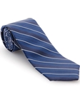 Robert Talbott Blue and White Stripe Silk Ambassador Estate Tie 42495I0-01 - Spring 2016 Collection Estate Ties | Sam's Tailoring Fine Men's Clothing