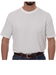 Robert Talbott White Stripe Turner Peached Jersey T-Shirt PK401-06 - Spring 2016 Collection Polo | Sam's Tailoring Fine Men's Clothing