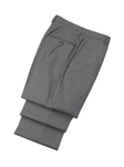 Wool Flat Front Grey Traveler Trousers | Hickey FreeMan Trousers Collection | Sams Tailoring