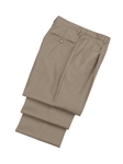 Wool Plated Tan Traveler Trousers | Hickey FreeMan Trousers Collection | Sams Tailoring