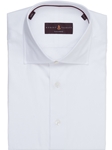 White Mini Herringbone Dress Shirt| Robert Talbott Spring Collection 2016 | Sams Tailoring