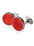 Red Alligator Bordered Round Cufflink | M-Clip New Cufflinks Collection 2016 | Sams Tailoring