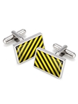 Black & Yellow Team Stripes Inlay Cufflinks  | M-Clip New Cufflinks Collection 2016 | Sams Tailoring