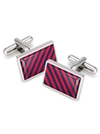 Dark Blue & Red Team Stripes Inlay Cufflink | M-Clip New Cufflinks Collection 2016 | Sams Tailoring