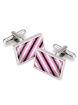 Pink, Black, & White Rep Tie Cufflinks | M-Clip New Cufflinks Collection 2016 | Sams Tailoring