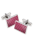 Red & Gray Team Stripes Inlay Cufflink  | M-Clip Cufflink Collection 2016 | Sams Tailoring