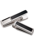 Black Inlay Hand Finished Stainless Money Clip | M-Clip New Money Clip | Sams Tailoring