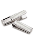 White Golf Ball Brushed Stainless Money Clip | M-Clip New Money Clip | Sams Tailoring