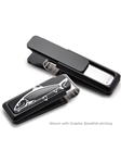 Sportsman Black Aluminum Laser Image Money Clip | M-Clip New Money Clip | Sams Tailoring